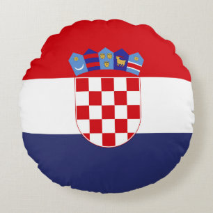 Croatia flag round cushion