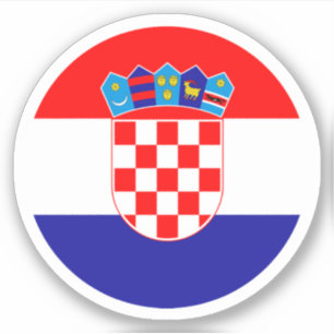 Croatia Flag Round Sticker