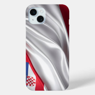 Croatia flag silk texture iPhone 15 mini case