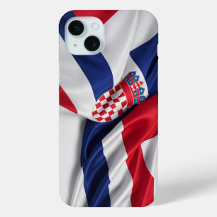 Croatia flag silk texture iPhone 15 mini case