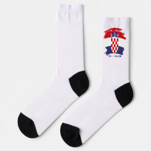 Croatia flag socks