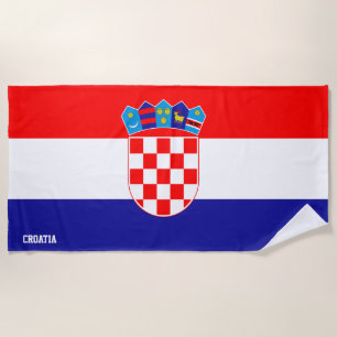 Croatia Flag Splendid Patriotic Beach Towel