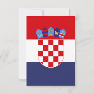 Croatia flag thank you card