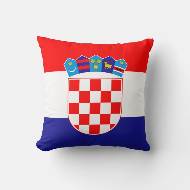 Croatia flag Throw Pillow (Front)