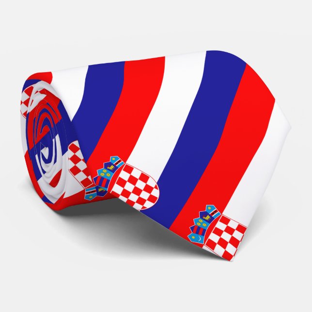 Croatia Flag Tie (Rolled)