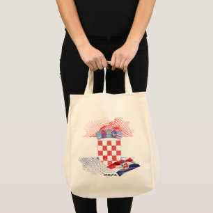 Croatia flag tote bag