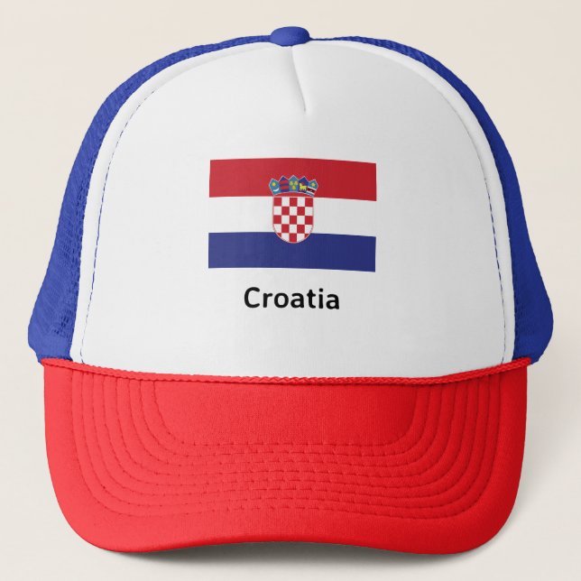 Croatia Flag Trucker Hat (Front)