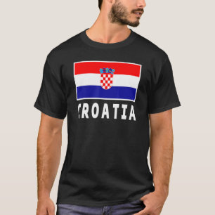 Croatia Flag Vintage Style Retro Croatian Soccer T-Shirt