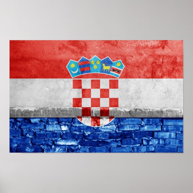 Croatia flag wall poster (Front)