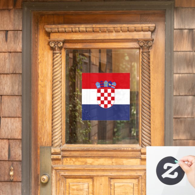 Croatia flag window cling (Home Door)