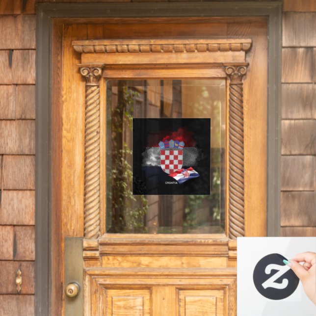 Croatia flag window cling (Home Door)