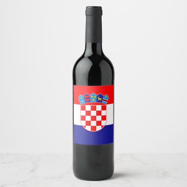 Croatia flag wine label (Front)
