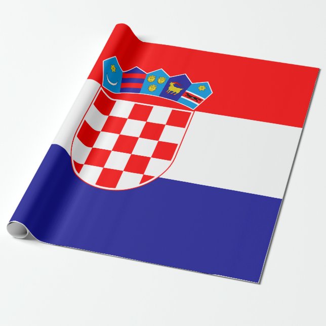 Croatia flag wrapping paper (Unrolled)