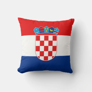 Croatia Flag x Flag Pillow