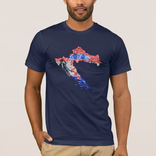 Croatia Flagcolor Map T-Shirt