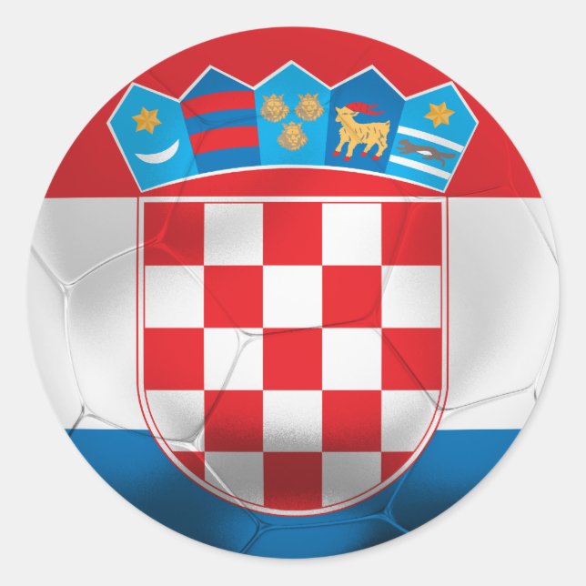 Croatia Football Classic Round Sticker (Front)