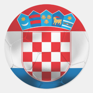 Croatia Football Classic Round Sticker
