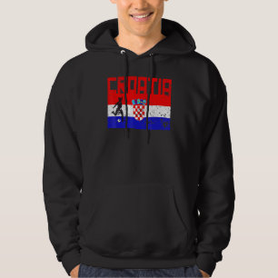Croatia Football Soccer Fan Jersey Flag Zagreb Cro Hoodie