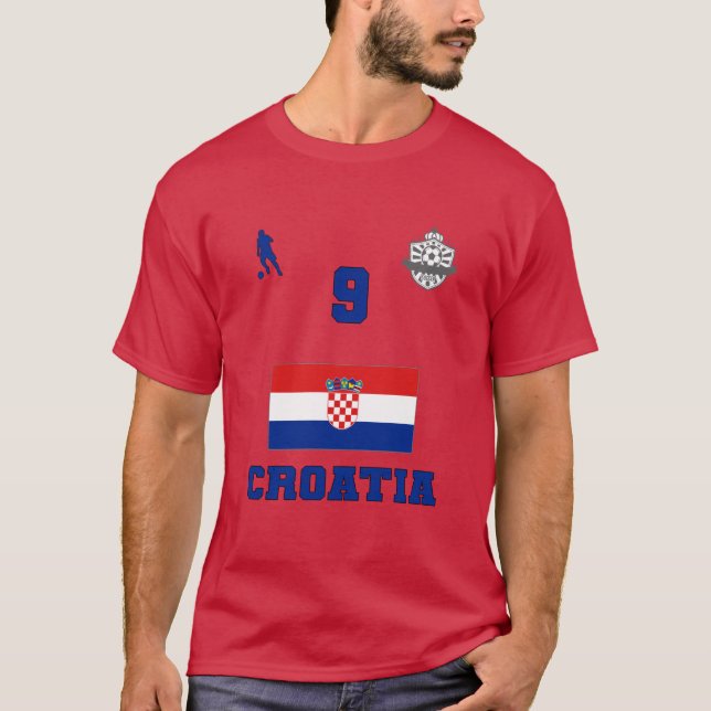 Croatia Football Soccer National Team #9 T-Shirt (Front)