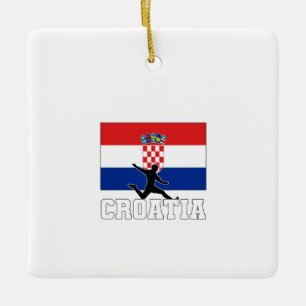 Croatia Football Soccer National Team Ceramic Ornament