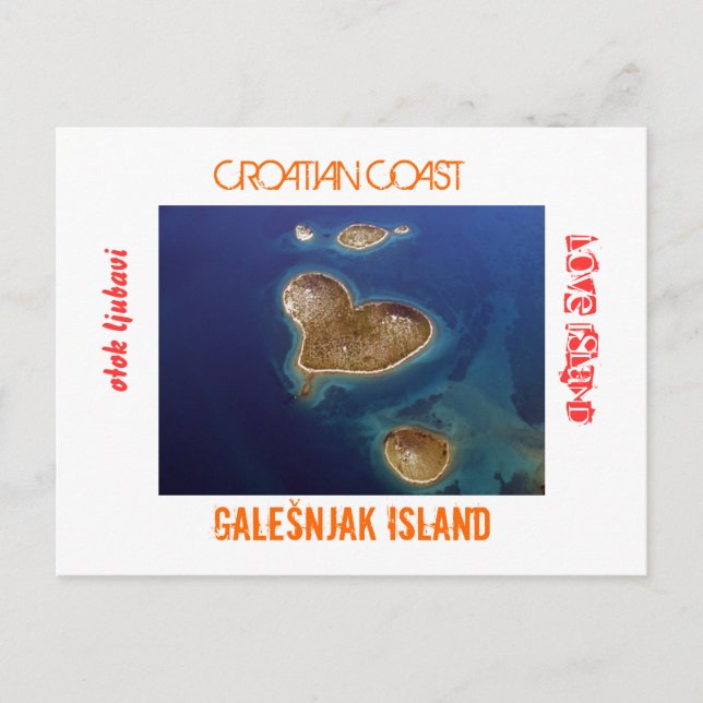 Croatia - Heart shaped island Galešnjak Postcard (Front)