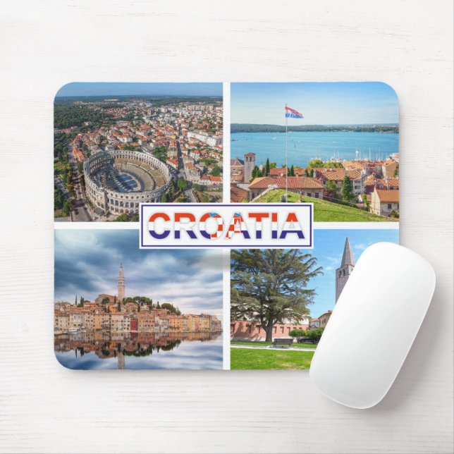 Croatia | Hrvatska | Adriatic Sea | Istria Mouse Mat (With Mouse)