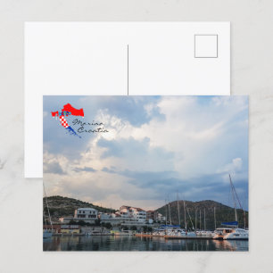 Croatia Hrvatska Adriatic Sea Marina Postcard