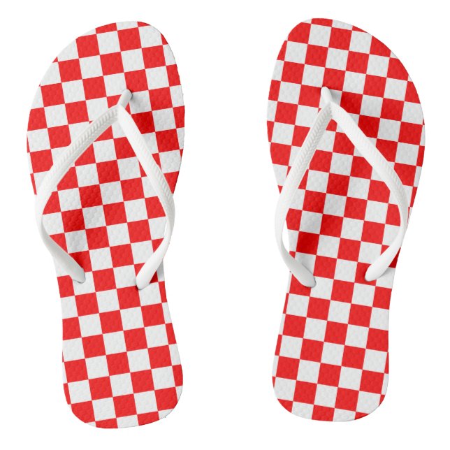 Croatia | Hrvatska | Chequered  Flip Flops (Footbed)