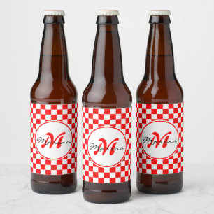 Croatia   Hrvatska   Name Monogram Beer Bottle Label