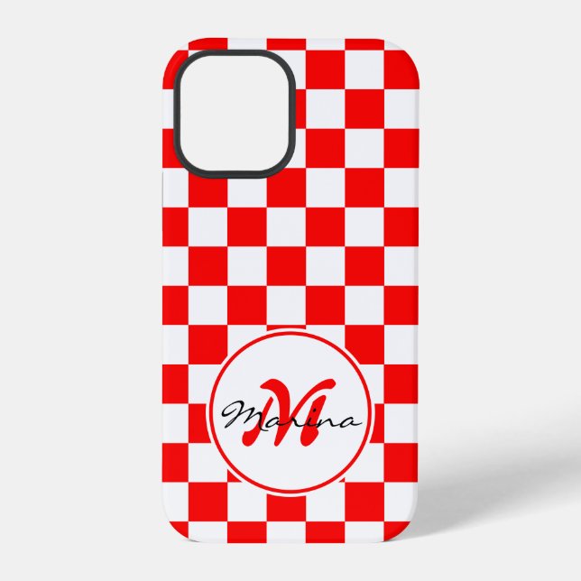 Croatia | Hrvatska | Name Monogram iPhone Case (Back)