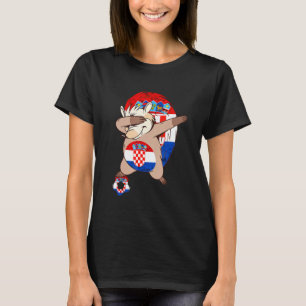 Croatia Hrvatska Soccer Team Croatia Flag Dabbing T-Shirt