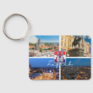 Croatia   Hrvatska   Zagreb   Capital of Croatia Key Ring