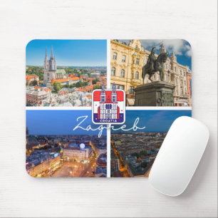 Croatia Hrvatska Zagreb Capital of Croatia Mouse Mat