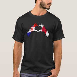 Croatia Japan Flag - Croatian Japanese Heart T-Shirt