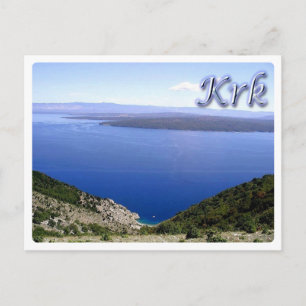 Croatia - Krk from Cres - Veglia - Postcard