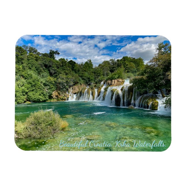 Croatia, Krka Waterfalls remote panorama view Magnet (Horizontal)