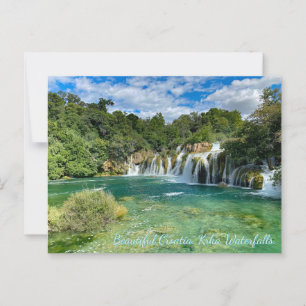 Croatia Krka Waterfalls remote panorama view Postcard