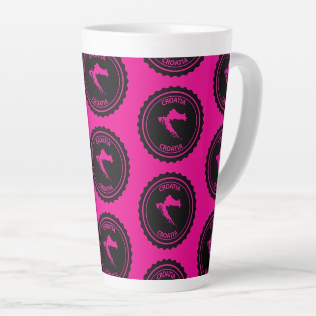 Croatia Latte Mug (Right Angle)