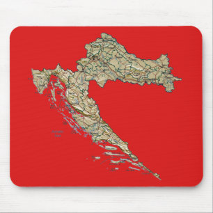 Croatia Map Mousepad