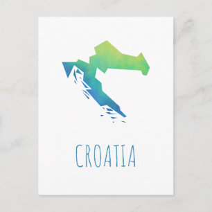 Croatia Map Postcard
