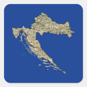 Croatia Map Sticker