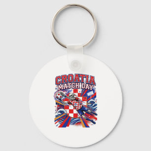 Croatia Match Day Skeleton Striker Nations High En Key Ring