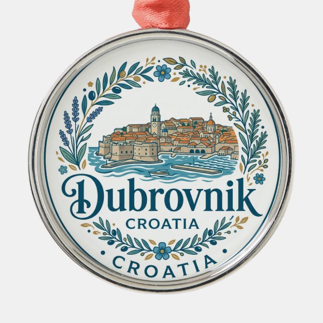 Croatia Metal Tree Decoration (Front)