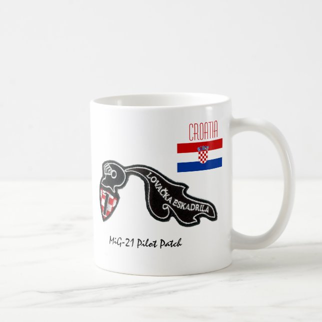Croatia-MiG-21 Patch Coffee Mug (Right)