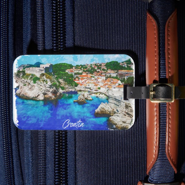 Croatia Panorama View Travel  Luggage Tag (Front Insitu 4)