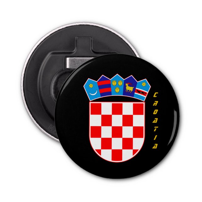 Croatia Party Bottle Opener, Croatian Coat of Arms Bottle Opener (Front)