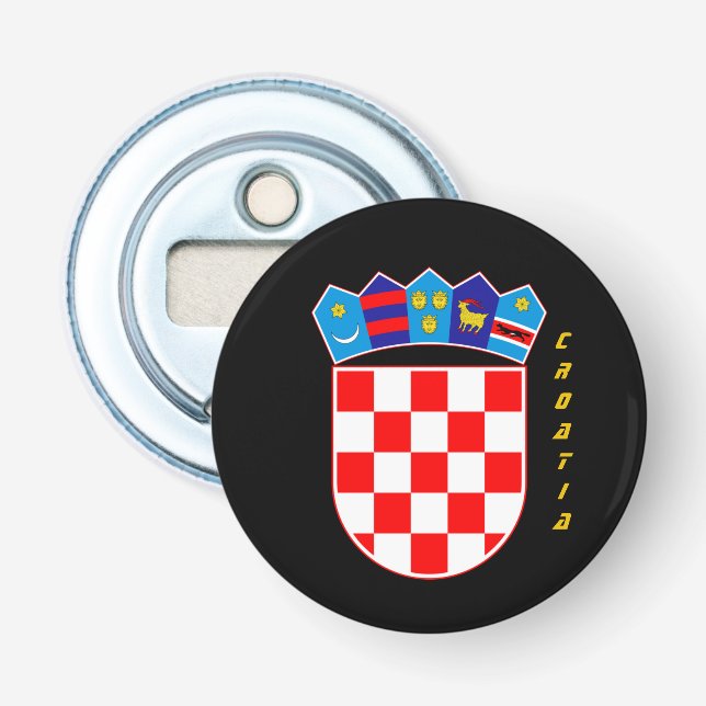Croatia Party Bottle Opener, Croatian Coat of Arms Opener (Front)