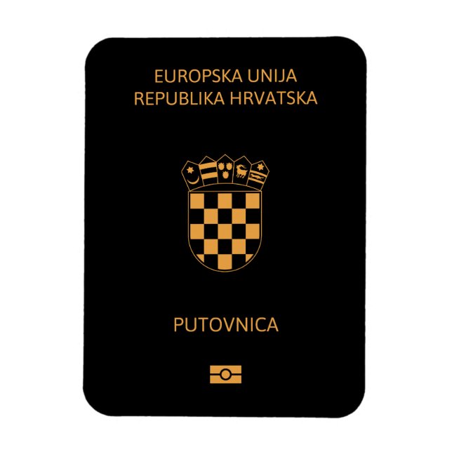 Croatia passport magnet (Vertical)