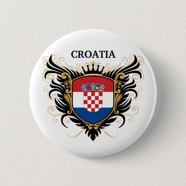 Croatia [personalise] 6 cm round badge (Front)
