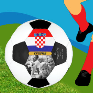 Croatia Personalised, Flag, Photo Soccer Ball